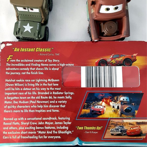 Disney Pixar DVD Cars 2006 Release Plus 2 Mattel Cars; Jeep & Mater Tow Truck - Picture 8 of 8